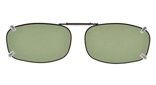 Eyekepper Metal Frame Rim Polarized Lens Clip On Sunglasses 2 1/16" x1 3/8"2