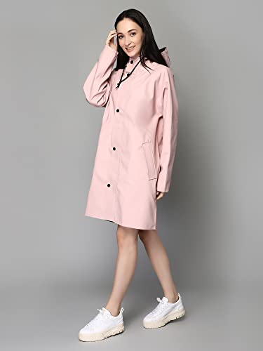 Image of THE CLOWNFISH Raincoats /Longcoat for Women Rain Coat for Women Raincoat for Ladies Waterproof Reversible PVC Double Layer. Tiara Series.