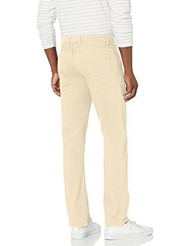 IZOD Men's Saltwater Stretch Flat Front Straight Fit Chino, Pale Khaki, 29W x 32L2