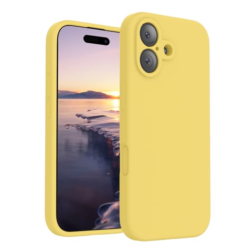 Image of FireNova Magnetic for iPhone 17 Case, Compatible with MagSafe, [Integrated Silicone Camera Control Button] [Camera Protection] Anti-Scratch Microfiber Lining Phone Case, 6.3 inch, Yellow