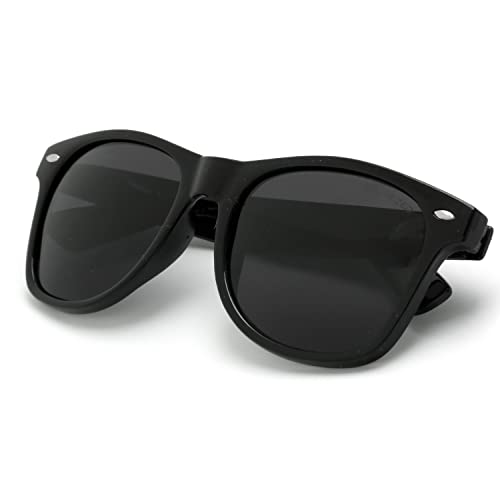 Classic 80s Black Polarized Lens Mens & Women's Fashion Sunglasses 3 Pack, regular2