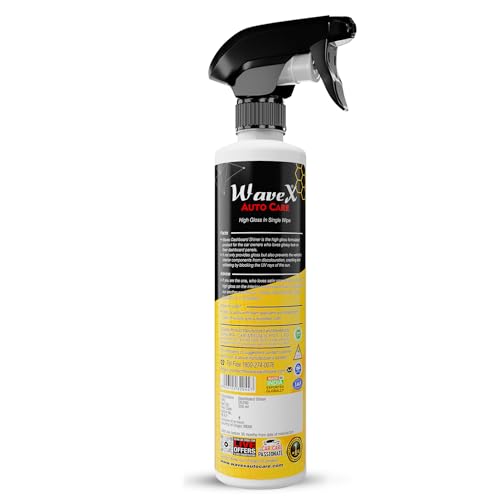 Wavex Dashboard Shiner 350ml Car Dashboard Polish | Car Polish Spray for Interior Plastic, Leather, Vinyl & Rubber | Dashboard Polish for High Shine & Protection