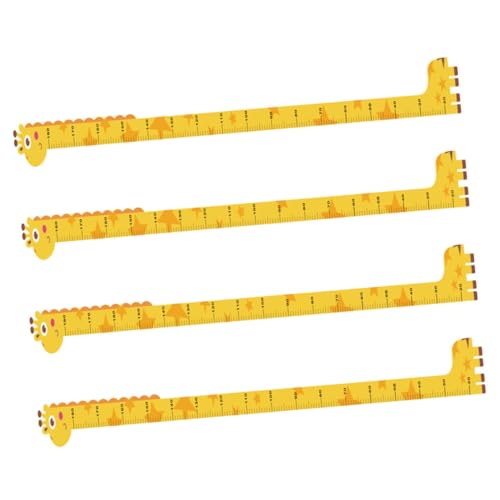 GARVALON Pegatinas de Pared Medidor de Altura Diseño de Jirafa Autoadhesivas Removibles 4 Piezas Adecuado para Habitación Infantil y Decoración de Dormitorio