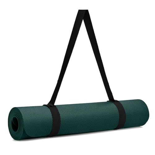 Vifitkit Yoga mat for Women, Yoga Mat for Men, Exercise Mat for Home Workout, Anti Slip Yoga Mat Workout, Yoga Mat For Kids, Gym Mat for Workout at Home with Strap (Bottle Green, 4mm)