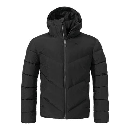 Schöffel Herren Ins Jacket Style Lodos MNS, leichte Steppjacke mit hoher Wärmeleistung, bequeme, warme Winterjacke mit Kapuze und hochschließendem Kragen, black, 50