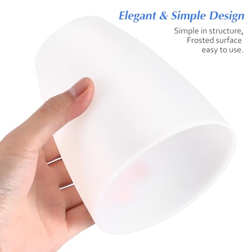 Image of Generic Plastic Lampshade 2-Pack Frosted Small Lamp Shade Replacement for Desk Lamp Table Light Shade Cover for Bedside Lamps Home Office Study Hotel Lighting