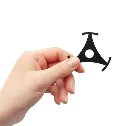 BATHVEVE Adattatore per Disco in Vinile Triangolare 45 Giri in Plastica Ecologica Nera Accessorio per Giradischi Foro Centrale Resistente e Durevole per Uso Professionale