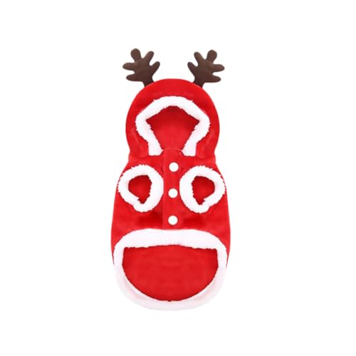 Disfraz de reno para perro pequeño talla XS rojo