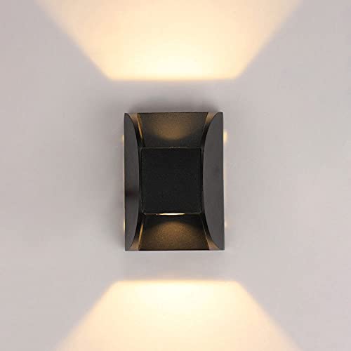Luminaires extérieurs noirs haut et bas étanches entrée IP65
