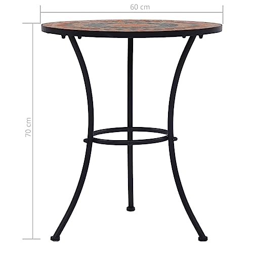 Table de jardin mosaïque ronde pour aménager un balcon chaleureux - 3