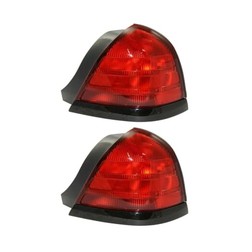 LAAKYYGS 2 Set of - Tail Light Bulb Passenger Side Red Lens Black Molding for Ford for Crown Victoria Special Edition 2005