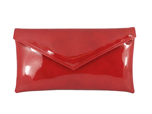 Sac d'épaule verni rouge foncé pour sublimer vos tenues de soirée chic