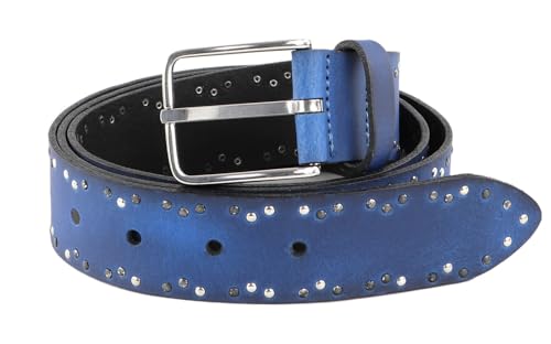 Ceinture denim love Vanzetti en cuir bleu idéale pour sublimer vos jeans W90