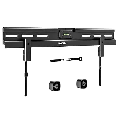 monTEK No Stud TV Wall Mount for 37-86 Inch Flat & Curved TVs up to 165 lbs, No Drill & Low Profile Studless TV Mount, Max VESA 600×400mm, 4× Load Tested, Easy Install