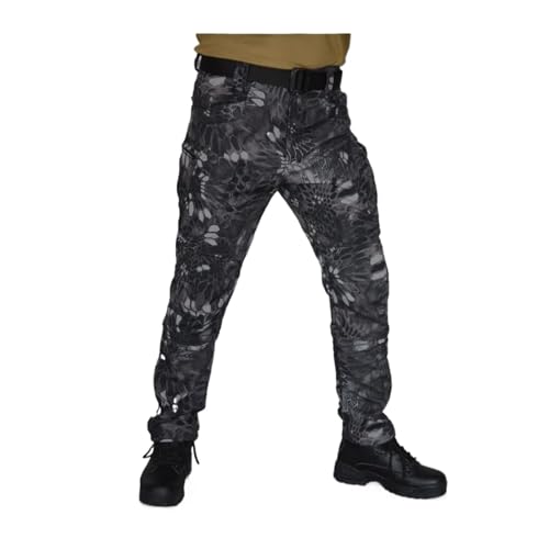 QAZWZG Pantalones cálidos Softshell for hombre, pantalones de trabajo impermeables for exteriores, resistentes al viento, carga gruesa resistente desgaste para Hombre(Color5,S)