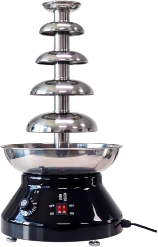 Máquina de fuente de chocolate, olla de fusión de acero inoxidable de 5 capas para eventos y fiestas, gran capacidad