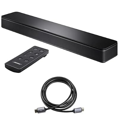 Bose TV Speaker - Soundbar for TV with Bluetooth and HDMI-ARC Connectivity, Black, Includes Remote Control and H&A High-Speed HDMI Cable