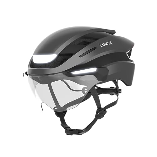 Lumos Ultra E-Bike Smart-Helm | NTA 8776 Zertifiziert | LED-Front- & Rücklichter | Einziehbares Visier | App-Steuerung | Für E-Bike, Scooter, Radfahren | Erwachsene, Männer, Frauen