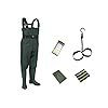 Croch Wathose für Herren Damen Anglerhose Wasserdicht PVC Nylon mit Gummi Watstiefel Größe 38-47 Perfekt Watthose und Angelhose