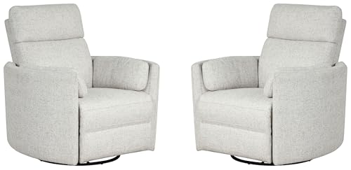 Parker Living Radius - Natural Beauty Quartz Power Swivel Glider Recliner Two Pack for Adults with USB and Type-C Ports, Single Sofa Chair for Living Room