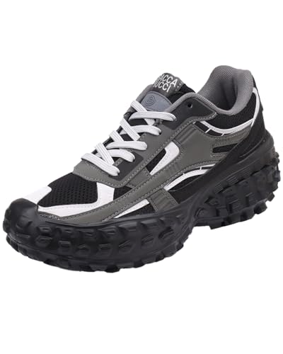 Image of Bacca Bucci Colossus Men's Chunky All-Terrain Sneakers with Rugged Outsole & Ortholite Insole | Outdoor Trail Walking Shoes | Breathable Mesh & Synthetic Uppers