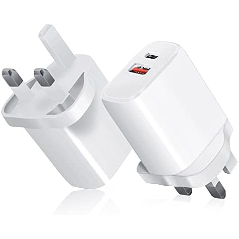 20W USB C Fast Charger Dual Port PD Power 2 PACK Compatible with iPhone 14 Pro/14 Pro Max/iPhone 13 Pro Max/iPhone 12 Pro/Samsung/Huawei/OnePlus Type C Wall Charging Power Adapter(Cable not included) Cover
