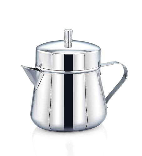 Image of Stainless Steel Premium South Indian Filter Coffee Maker 250ml with Handle | 304 Grade SS Traditional Drip Coffee Brewer | Authentic Madras Kaapi Coffee Decoction Pot | Mocha Coffee Maker
