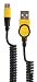 STANLEY 1319552 ST2 COILED MICRO USB CABLE, NYLON, BLACK/YELLOW