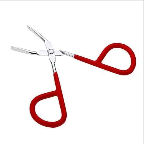 1Pc Eyebrow Tweezer Stainless Steel Scissors Shaped Tweezer Slant Tip Clip Hair Beauty Tool for Women Girl Hair Removal