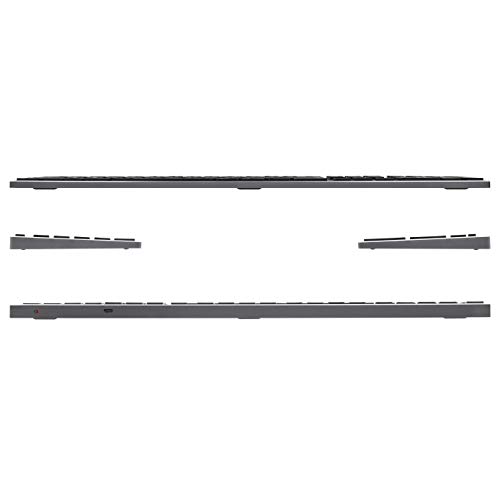 TELLUR Shade Kabellose Tastatur, Bluetooth Tastatur, 3 Geräte Gleichzeitig Verbunden, QWERTY USA-Layout Funktastatur, Schlankes Aluminiumgehäuse, Integrierter Akku, MAC, Win, IOS, Android, Grau - Image 7