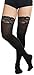 ToBeInStyle Women's Faux Lace Up Thigh Hi Stockings