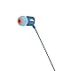 JBL Tune 110 – In-Ear Kopfhörer mit verwicklungsfreiem Flachbandkabel und Mikrofon - Blau – Für grenzenlosen Musikgenuss mit der Pure Bass Sound Technologie