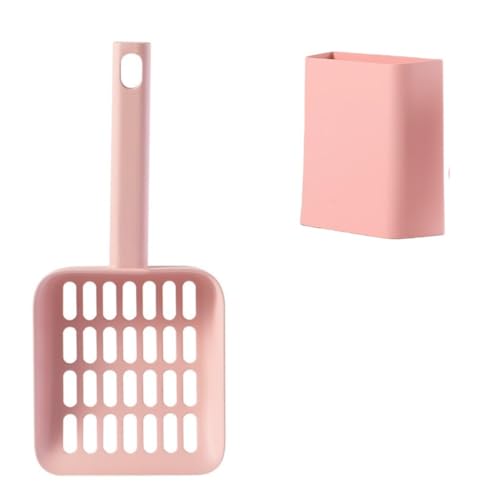 Lusacy Katzenstreuschaufel mit Halter Rosa