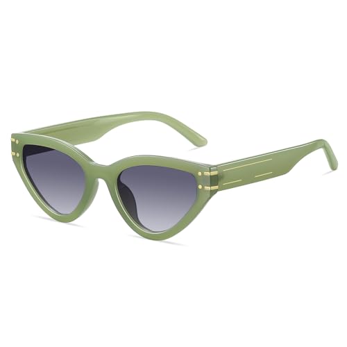 Cat Eye Sunglasses for Women Trendy Classic UV400 Protection Triangle Frame Cateye Sun Glasses