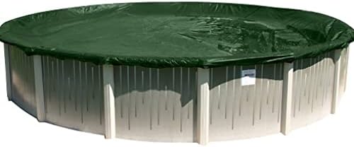 Buffalo Blizzard Supreme Winter Cover for 24-Foot Round Above-Ground Swimming Pools | Green/Black Reversible | All Covers Include 4-Feet of Overlap Material for Secure Installation to Measure 28-Feet