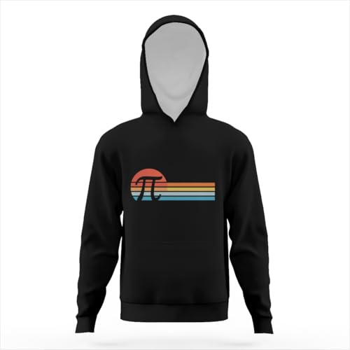 Vintage Happy Pi Day Funny Math Geeks Retro Gift Hoodies for Teen Girls Boys Lightweight Kangaroo Pocket Sweatshirt3