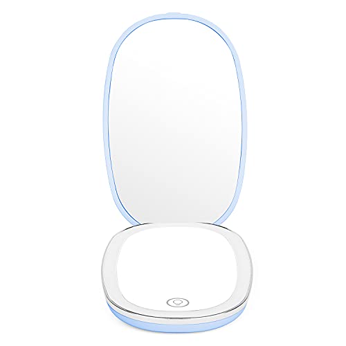 Espejo compacto Glow Up color azul claro miniatura 3