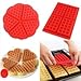Vera 2 Moldes de Silicona para gofres, Utensilios de repostería Fitness antiadherentes y de Silicona para microondas, Horno.