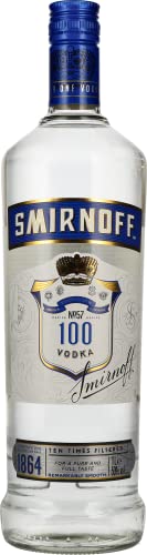 Smirnoff Triple Distilled 100 PROOF Vodka Blue Label 50% Vol. 1l Cover