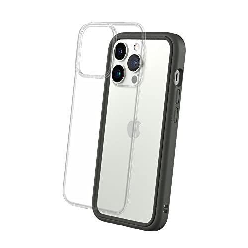 RhinoShield Modular Case Compatible with [iPhone 13 Pro] | Mod NX - Customizable Shock Absorbent Heavy Duty Protective Cover - Graphite