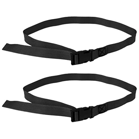 FLAMEER 1 Pair 1m 25mm Durable Nylon Adjustable Golf Trolley Webbing Straps with Quick Release Buckle - black Cover