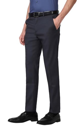Image of Peter England Premium Formal Trousers - Cross Pocket Style