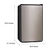 Midea WHS-121LSS1 Refrigerator, 3.3 Cubic Feet, Stainless Steel