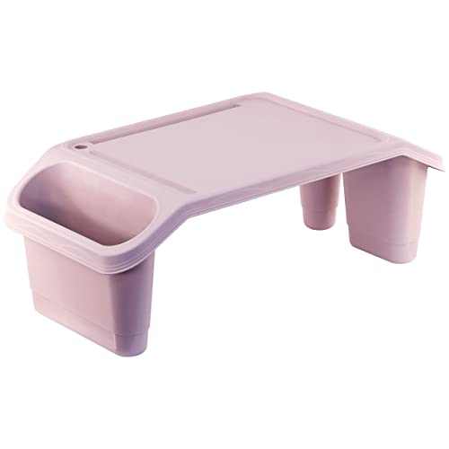 Laptop Tray, Bed Table, Portable Standing Desk for Bed, Sofa, Laptop Stand, Bed Tray, Breakfast, Coffee Tray, Notebook Stand, Reading, Eating, Drawing, Working for Adults and (Pink)