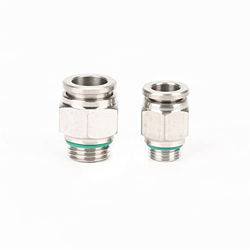 Conector de liberación rápida 4mm-M8x1 de acero inoxidable 304 neumático para aire y gas 2 piezas 3