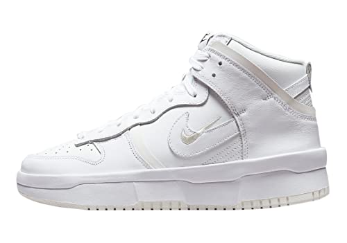 Image of Nike Women's Dunk High Up Summit White /White-Sail-Black (DH3718 100) - 5