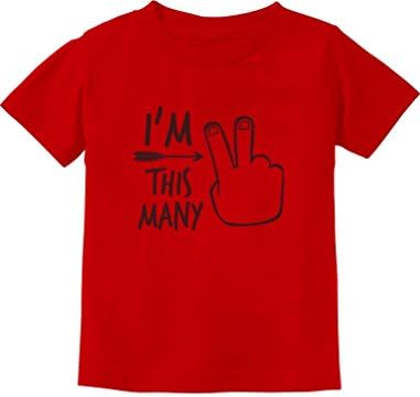 I’m This Many 2 Year Old Boy Girl 2nd Birthday Toddler Kids T-Shirt