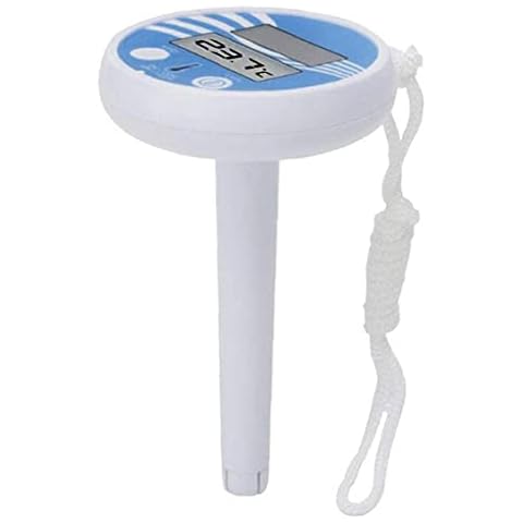 Pool Thermometer Digital Solar Powered Temperature Gauge with String for Swimming Pool Spa Hot Tub Pond Cover