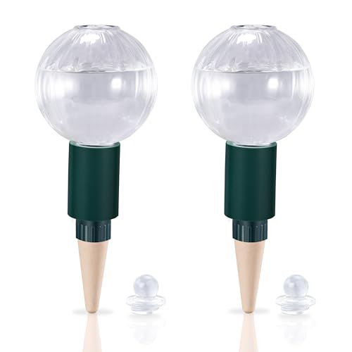 12 oz Up to 1 Week Glass Plant Watering Globe with Terracotta Spikes