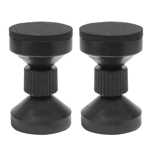 ULTECHNOVO Topes de Cabecero Ajustables para Cama 2 Unidades Negro Tamaño Medio 5.9-6.7 Cm Estabilizador de Muebles Antiherramienta Antivibración para Marco de Cama Uso en Dormitorio y Sala